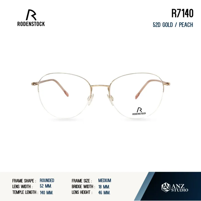 Rodenstock R7140 กรอบแว่นสายตา Rodenstock ของแท้ ทรง Rounded กรอบ Titanium น้ำหนักเบา รับประกัน 1 ปี - Image 2