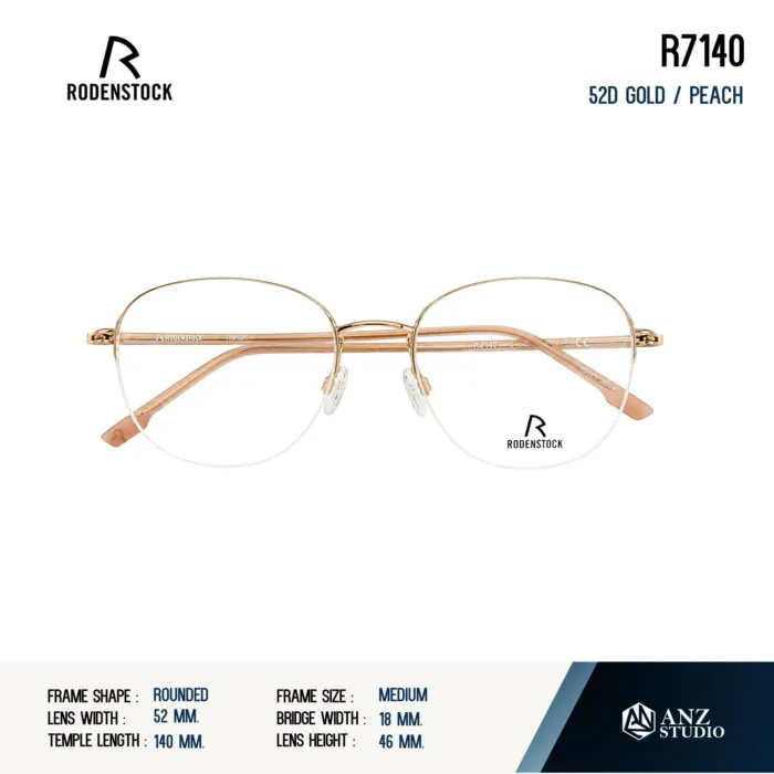 Rodenstock R7140 กรอบแว่นสายตา Rodenstock ของแท้ ทรง Rounded กรอบ Titanium น้ำหนักเบา รับประกัน 1 ปี - Image 5