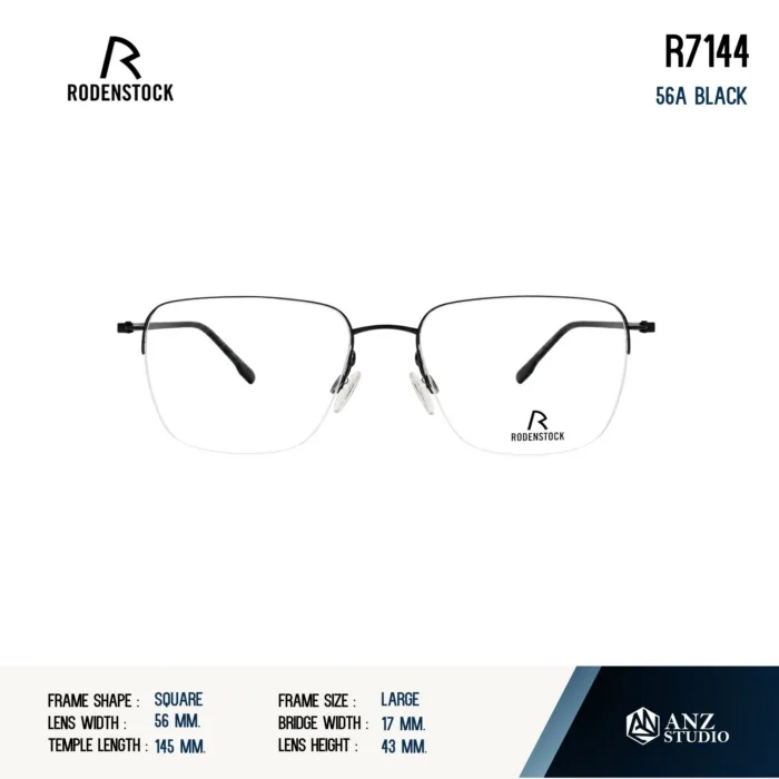 Rodenstock R7144 กรอบแว่นสายตา Rodenstock ของแท้ ทรง Square กรอบ Titanium น้ำหนักเบา รับประกัน 1 ปี - Image 2
