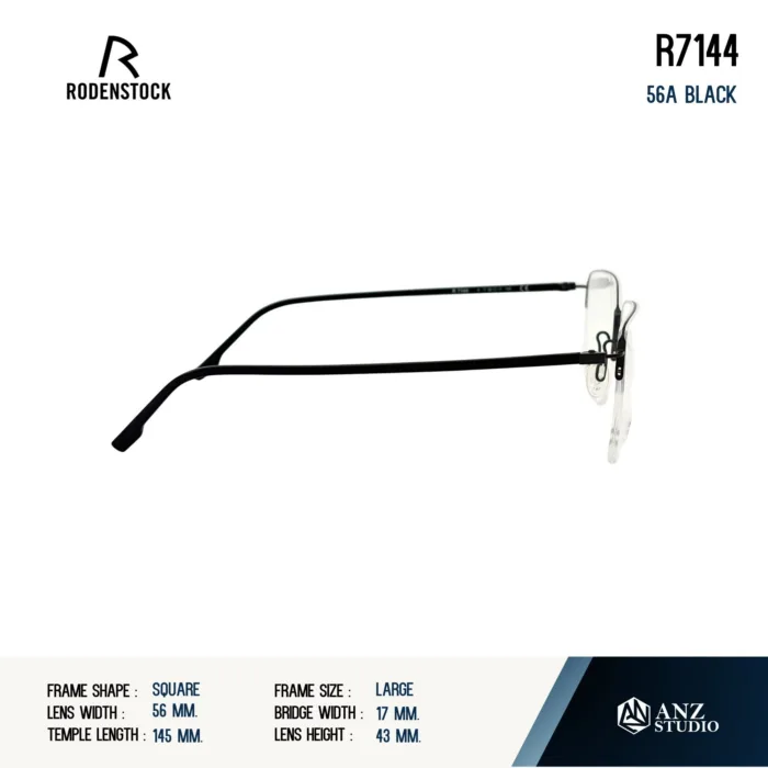Rodenstock R7144 กรอบแว่นสายตา Rodenstock ของแท้ ทรง Square กรอบ Titanium น้ำหนักเบา รับประกัน 1 ปี - Image 4