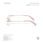 กรอบแว่นตา SWAROVSKI รุ่น SK1040 ทรง Oval ไร้ขอบ ประดับคริสตัล Strass บริเวณขาแว่น ของแท้ รับประกัน 2 ปี - Image 11
