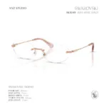 กรอบแว่นตา SWAROVSKI รุ่น SK1040 ทรง Oval ไร้ขอบ ประดับคริสตัล Strass บริเวณขาแว่น ของแท้ รับประกัน 2 ปี - Image 8