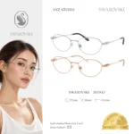 กรอบแว่นตา SWAROVSKI รุ่น SK1043 ทรง Oval กรอบโลหะ ประดับคริสตัล Strass ของแท้ รับประกัน 2 ปี
