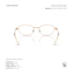 กรอบแว่นตา SWAROVSKI รุ่น SK1043 ทรง Oval กรอบโลหะ ประดับคริสตัล Strass ของแท้ รับประกัน 2 ปี - Image 10