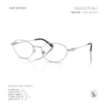 กรอบแว่นตา SWAROVSKI รุ่น SK1043 ทรง Oval กรอบโลหะ ประดับคริสตัล Strass ของแท้ รับประกัน 2 ปี - Image 3