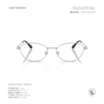กรอบแว่นตา SWAROVSKI รุ่น SK1043 ทรง Oval กรอบโลหะ ประดับคริสตัล Strass ของแท้ รับประกัน 2 ปี - Image 4