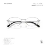 กรอบแว่นตา SWAROVSKI รุ่น SK1043 ทรง Oval กรอบโลหะ ประดับคริสตัล Strass ของแท้ รับประกัน 2 ปี - Image 7