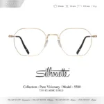Silhouette Pure Visionary 5588 กรอบแว่นสายตา Silhouette ของแท้ ทรง Geometric กรอบ Titanium น้ำหนักเบา รับประกัน 1 ปี - Image 4