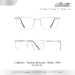 Silhouette Titanium Reframed 5594 กรอบแว่นสายตา Silhouette ของแท้ ทรง Rectangular กรอบ Hightech-Titanium น้ำหนักเบา รับประกัน 1 ปี - Image 2