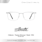 Silhouette Titanium Reframed 5594 กรอบแว่นสายตา Silhouette ของแท้ ทรง Rectangular กรอบ Hightech-Titanium น้ำหนักเบา รับประกัน 1 ปี - Image 4