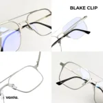 vanta. Blake Clip แว่นกรองแสงพร้อม Clip-on แม่เหล็ก เลนส์ Polarized 2 สี ทรง Aviator  ตัดเลนส์สายตาได้ - Image 2