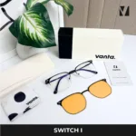 vanta. SWITCH I แว่นกรองแสงพร้อม Clip-on แม่เหล็ก เลนส์ Polarized ทรง Browline  ตัดเลนส์สายตาได้ - Image 8