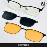 vanta. SWITCH II แว่นกรองแสงพร้อม Clip-on แม่เหล็ก เลนส์ Polarized ทรง Browline  ตัดเลนส์สายตาได้ - Image 8