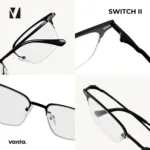 vanta. SWITCH II แว่นกรองแสงพร้อม Clip-on แม่เหล็ก เลนส์ Polarized ทรง Browline  ตัดเลนส์สายตาได้ - Image 2