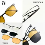 vanta. SWITCH II แว่นกรองแสงพร้อม Clip-on แม่เหล็ก เลนส์ Polarized ทรง Browline  ตัดเลนส์สายตาได้ - Image 6