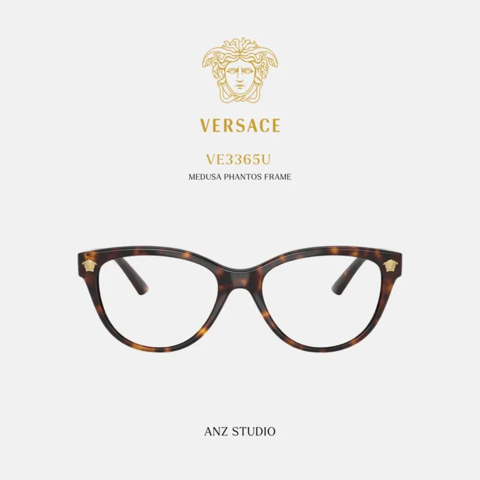 กรอบแว่นตา VERSACE รุ่น VE3365U ทรง Phantos ประดับ Medusa ของแท้ รับประกัน 2 ปี - Image 3