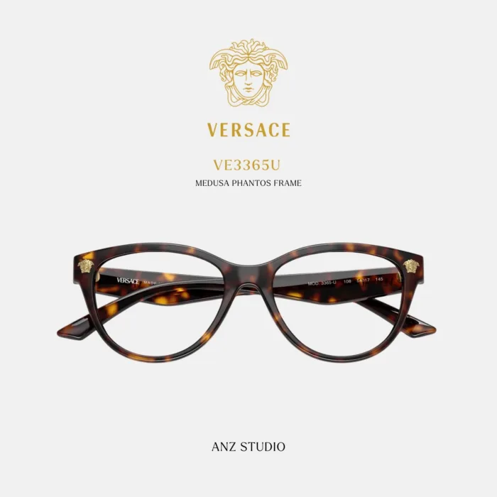 กรอบแว่นตา VERSACE รุ่น VE3365U ทรง Phantos ประดับ Medusa ของแท้ รับประกัน 2 ปี - Image 5