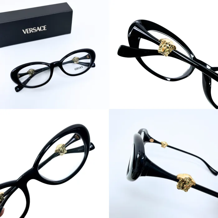 กรอบแว่นตา VERSACE รุ่น VE3381U ทรง Oval ดีไซน์ Medusa Head สีทอง ของแท้ รับประกัน 2 ปี - Image 7